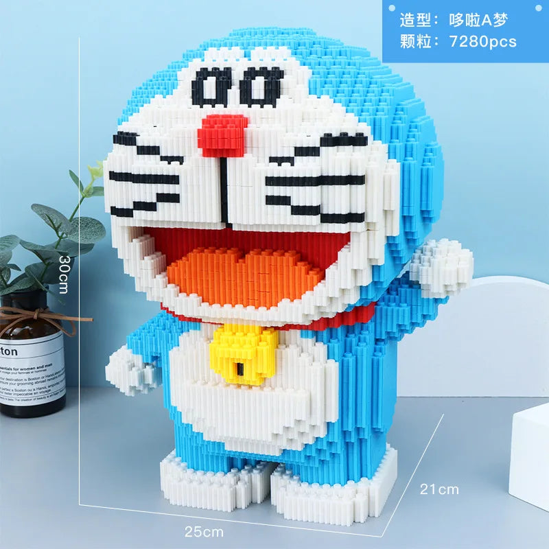 7280pcs+ Magic Building Blocks Doraemon Figure Big Model Assembled Connection Mirco Bricks For Children Block Toys