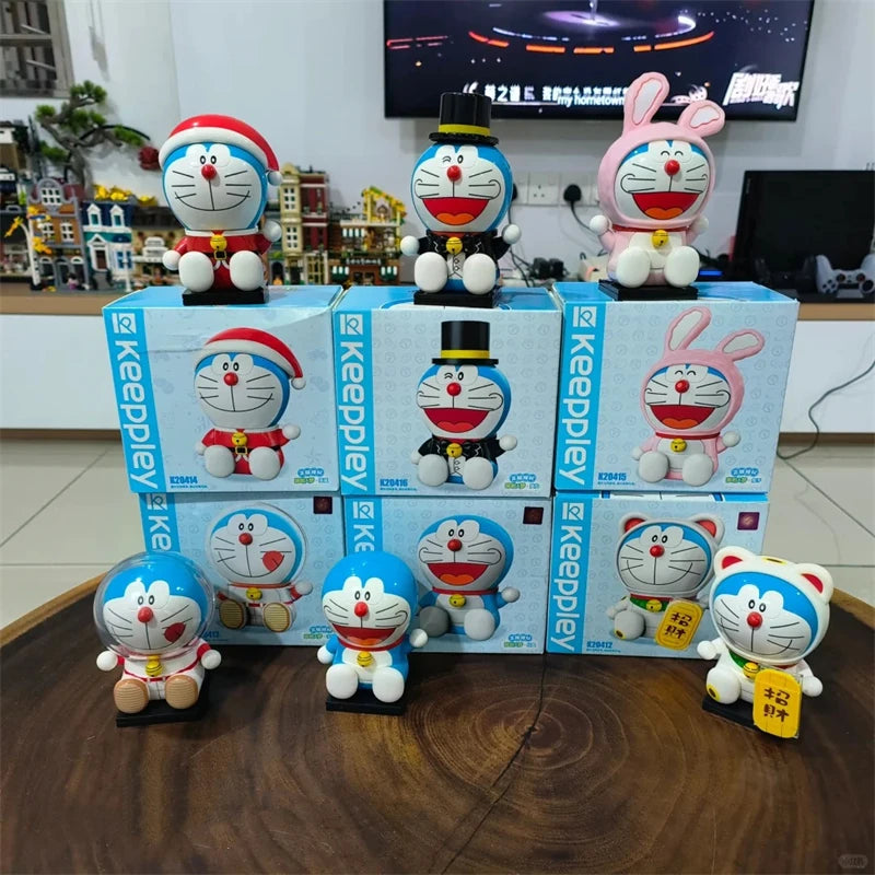 keeppley Doraemon building blocks Kawaii children's toy assembly model Japanese animation peripheral Christmas birthday gift