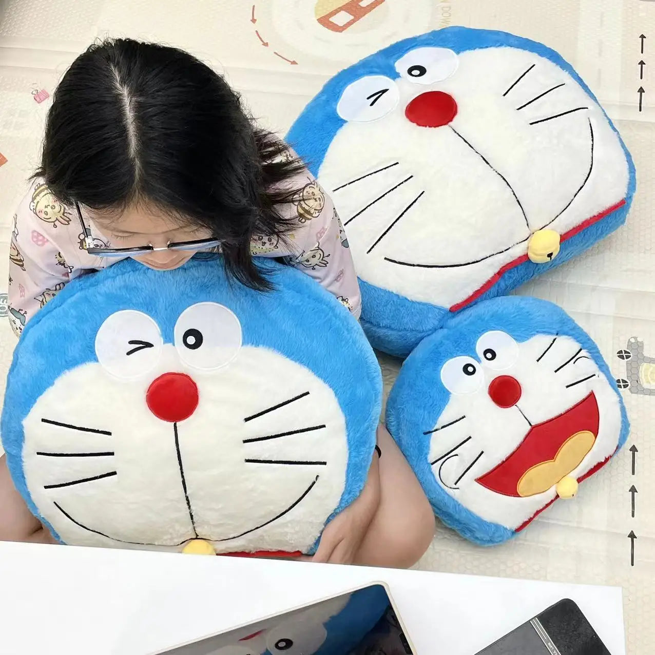 Big Size Doraemon Cuddly Comfortable Pillow Stuffed Doraemo Plushies Back Cushion Blanket Sofa Bed Sleeping Plush Toy Xmas Gift