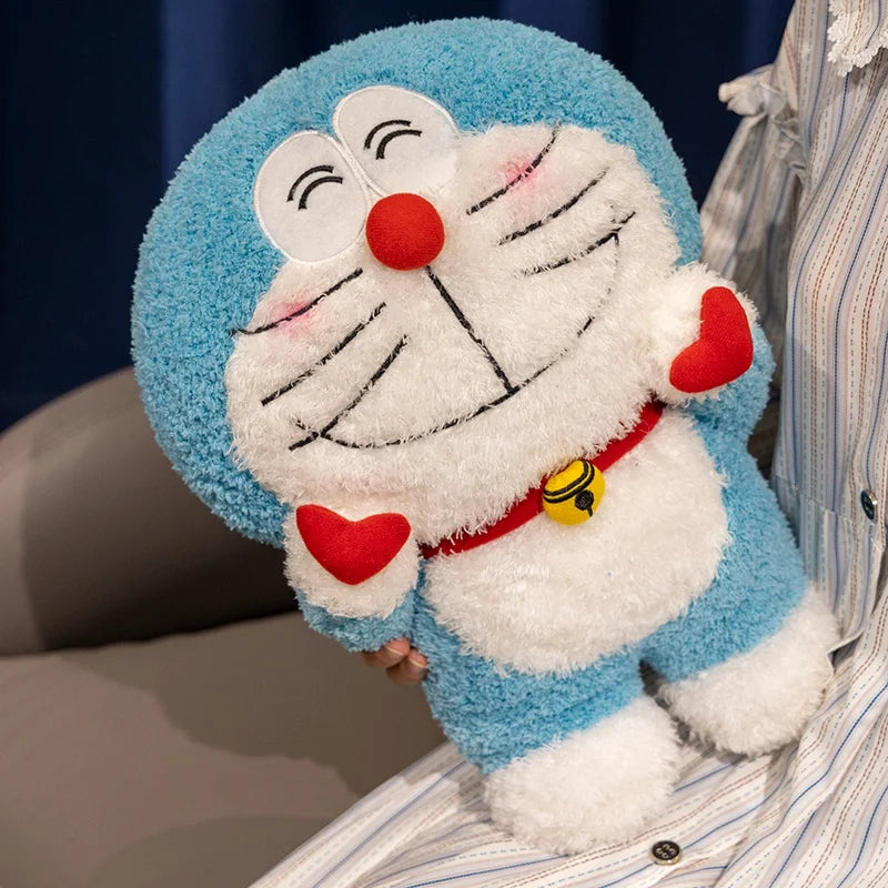 Doraemon Finger Heart Plush Toy Lovely Cuddly Plushies Stuffed Doraemon Anime Doll Throw Pillow Sofa Bed Home Decor Gifts