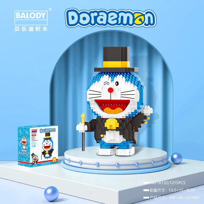 Doraemon Building Blocks Educational Assembly Toys Doraemon Stress Relief Jingle Cat Building Blocks Children's Toy Gift