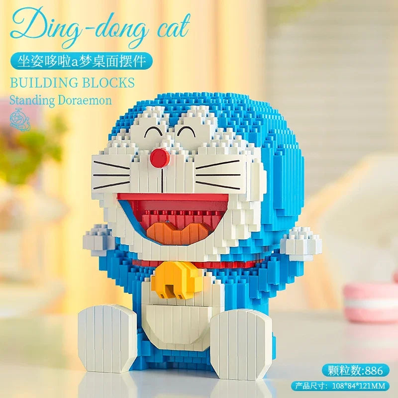 Doraemon 12 Constellations Series Building Blocks Assembling Educational Toys Small Particle Rabbit Model Ornaments Gift