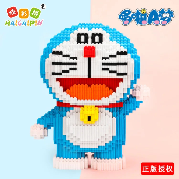 7280pcs+ Magic Building Blocks Doraemon Figure Big Model Assembled Connection Mirco Bricks For Children Block Toys