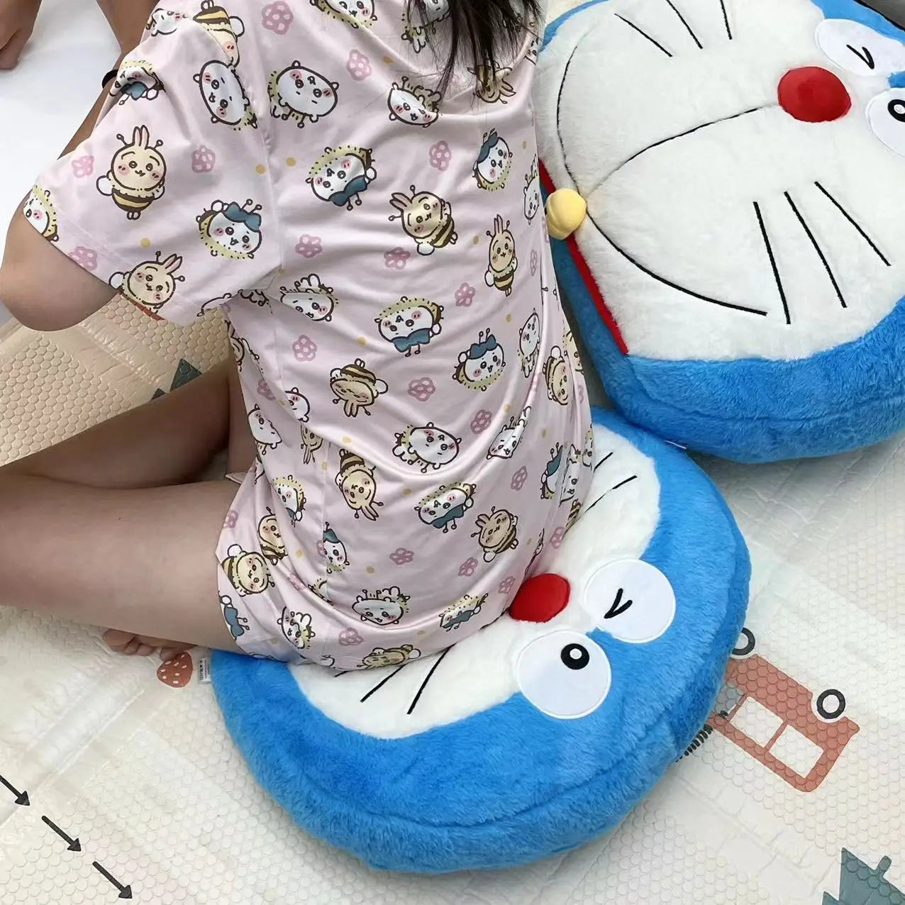 Big Size Doraemon Cuddly Comfortable Pillow Stuffed Doraemo Plushies Back Cushion Blanket Sofa Bed Sleeping Plush Toy Xmas Gift