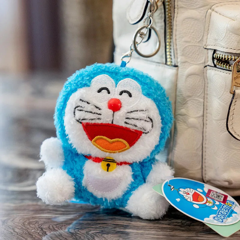 10cm Doraemon emoticon Plush doll Plush pendant Lovers Key buckle Cartoon Anime periphery Children Toy birthday Holiday gifts