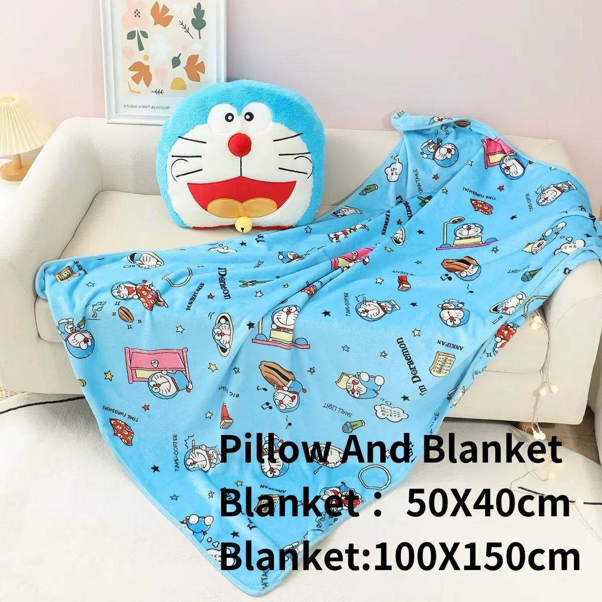 Big Size Doraemon Cuddly Comfortable Pillow Stuffed Doraemo Plushies Back Cushion Blanket Sofa Bed Sleeping Plush Toy Xmas Gift