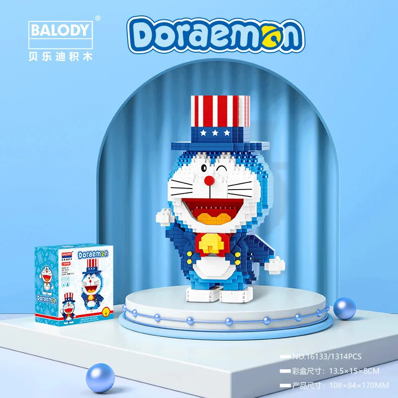 Doraemon Building Blocks Educational Assembly Toys Doraemon Stress Relief Jingle Cat Building Blocks Children's Toy Gift