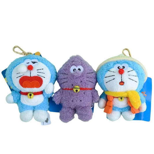 Kawaii Doraemon Anime Cartoon Plush Keychain Girl Bag Charm Give Gifts To Girlfriend