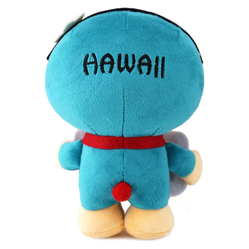 20cm New Black Leather Kitty Jingle Cat Cute Doraemon Doraemon Plush Toy Pineapple Doraemon Cartoon Plush Doll Gift