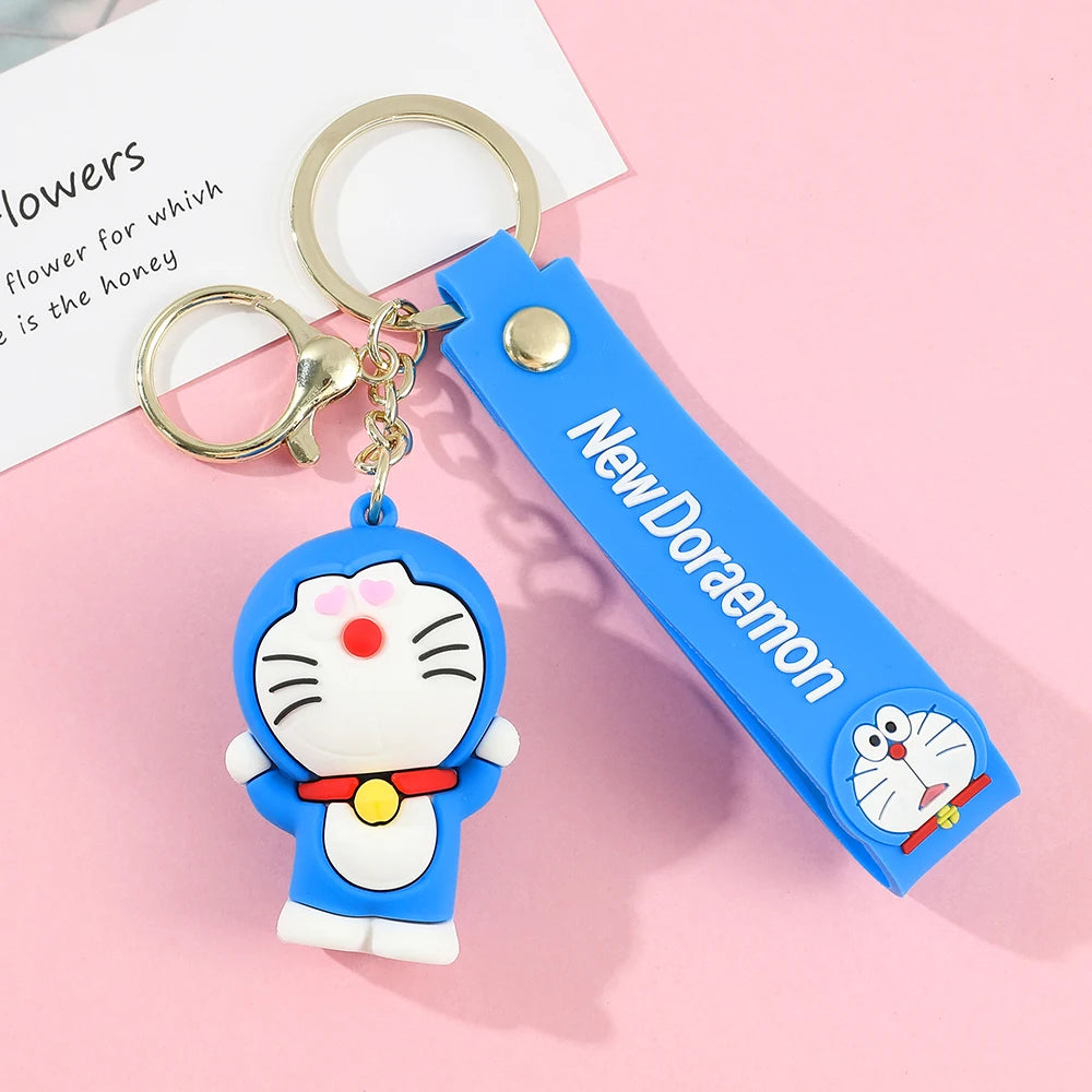 New Cartoon Doraemon Keychains Creative Anime Cat Doraemon Key Chain Pendant For Children Bag Keyring Gifts Lovers Bag Pendant