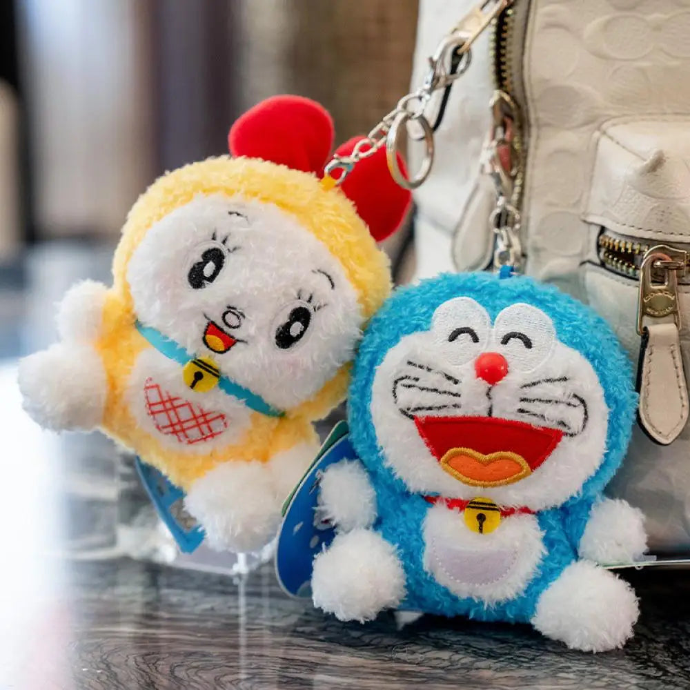 10cm Doraemon emoticon Plush doll Plush pendant Lovers Key buckle Cartoon Anime periphery Children Toy birthday Holiday gifts