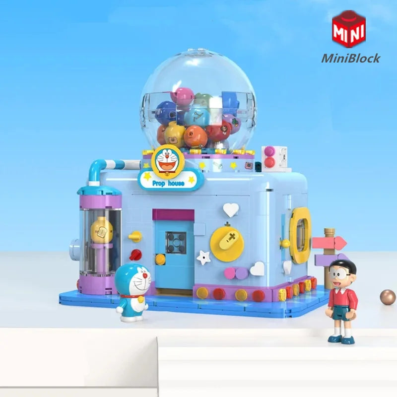 Aoger Japan TV Anime Comic Doraemon Nobis`s Prop House Home Model Building Blocks Bricks Building Blocks Bricks Kid Toy Gift