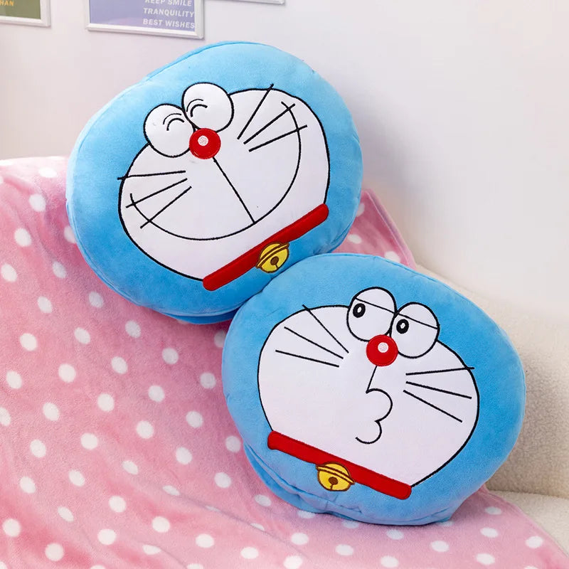 Doraemon Plush Pillow Blanket 3-in-1 Hand Covering Pillow Pillow Blanket Anime Plush Toys