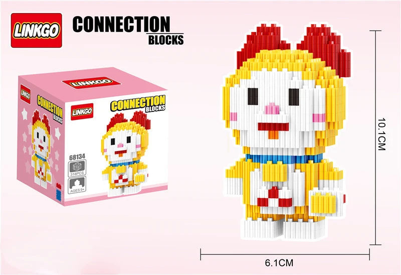 Nobita Magic Building Blocks Doraemon Shizuka Minamoto Honekawa Big G Connection Mini Brick Figure Toys For Kid Gift