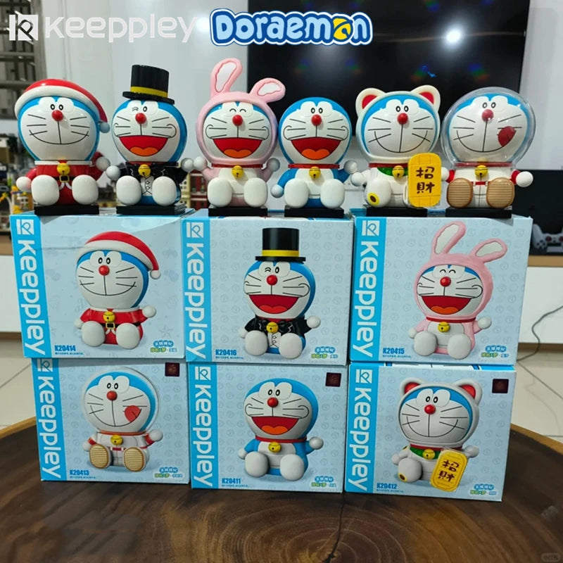 keeppley Doraemon building blocks Kawaii children's toy assembly model Japanese animation peripheral Christmas birthday gift