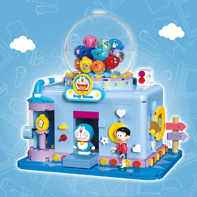 Aoger Japan TV Anime Comic Doraemon Nobis`s Prop House Home Model Building Blocks Bricks Building Blocks Bricks Kid Toy Gift