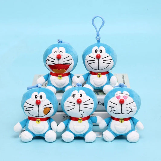 Doraemon Animated Doll Plush Toy Keychain Pendant Backpack Backpack Pendant Decoration Cute Kawaii Jingle Cat Children's Gift