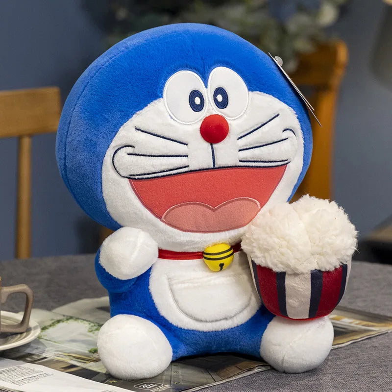 Aoger Doraemon Cake Popcorn Plush Toy Kawaii Japanese Style Dessert Series Plushies Cuddly Doll Toys Girl Cartoon Birthday Gifts