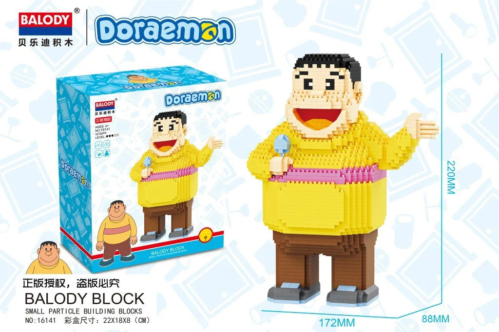 Balody Doraemon Around The World Micro Building Blocks Traveling Pirate Magic Doraemon Mini Brick Figure Toys For Children Gifts