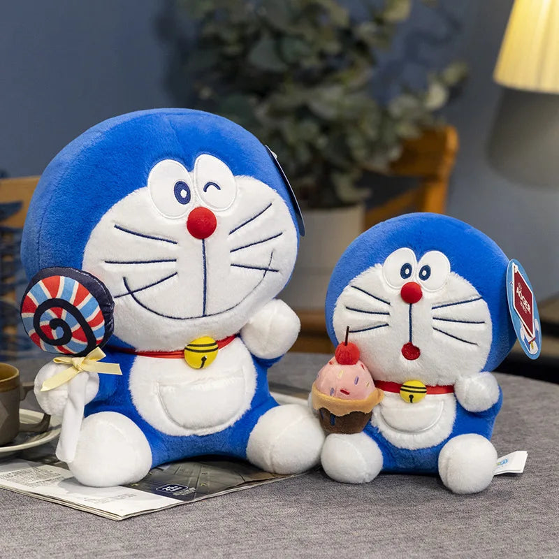 Aoger Doraemon Cake Popcorn Plush Toy Kawaii Japanese Style Dessert Series Plushies Cuddly Doll Toys Girl Cartoon Birthday Gifts