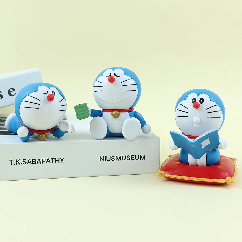 Cartoon Doraemon Keychain Blind Box Leisure Time Series Action Figure Dolls Keychains Surprise Bag Car Key Chain Christmas Gifts