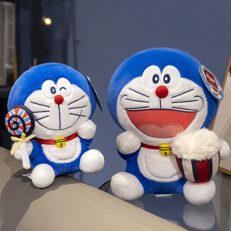 Aoger Doraemon Cake Popcorn Plush Toy Kawaii Japanese Style Dessert Series Plushies Cuddly Doll Toys Girl Cartoon Birthday Gifts