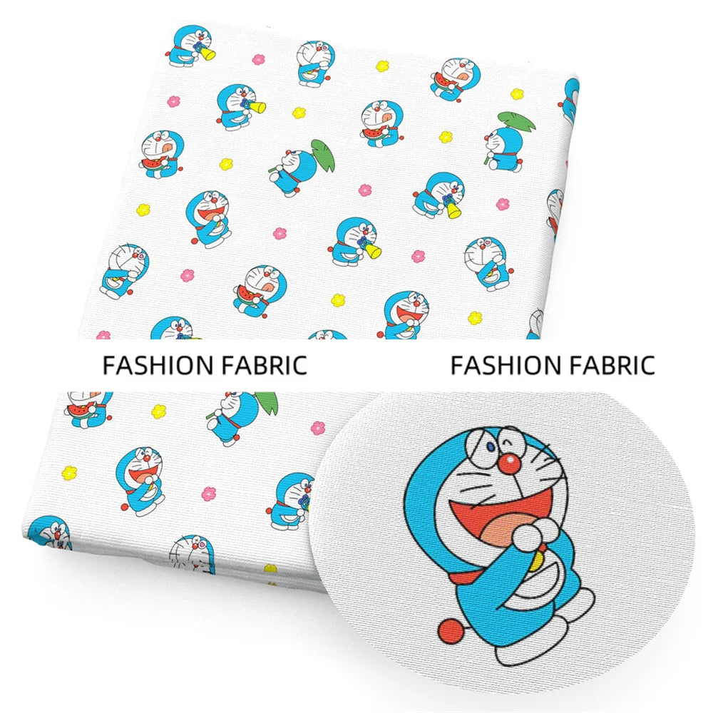 Doraemon Dingdang Cat Diy Handmade Clothes Bag Bed Sheet Shirt Clothing Polyester Cotton Fabric