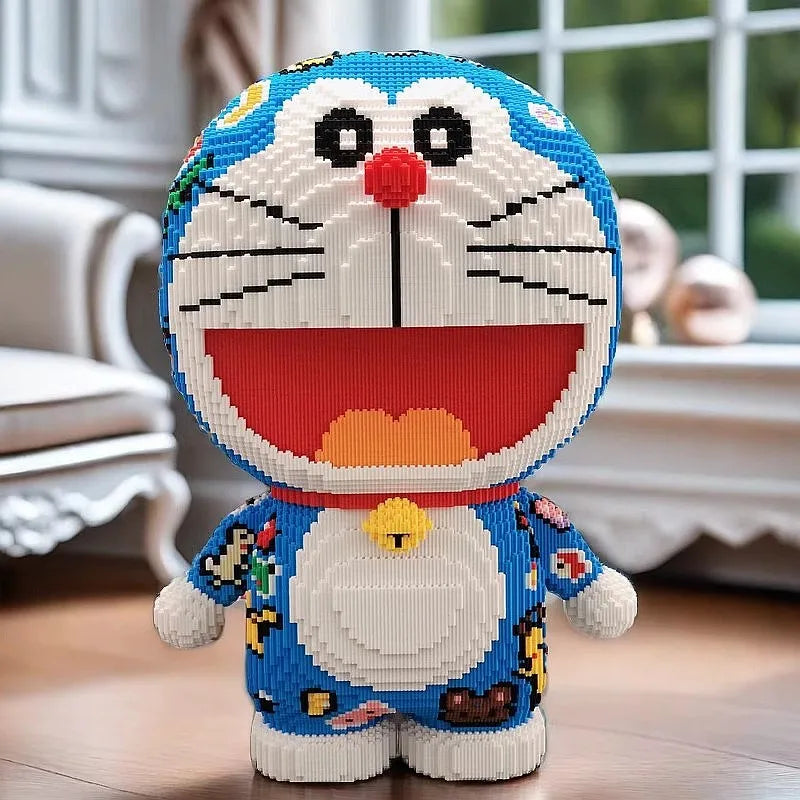 Doraemon Building Block 70cm 3D Model Puzzle Kawaii Doraemon Assembly Connection Mini Brick Figure Toy For Home Decoration