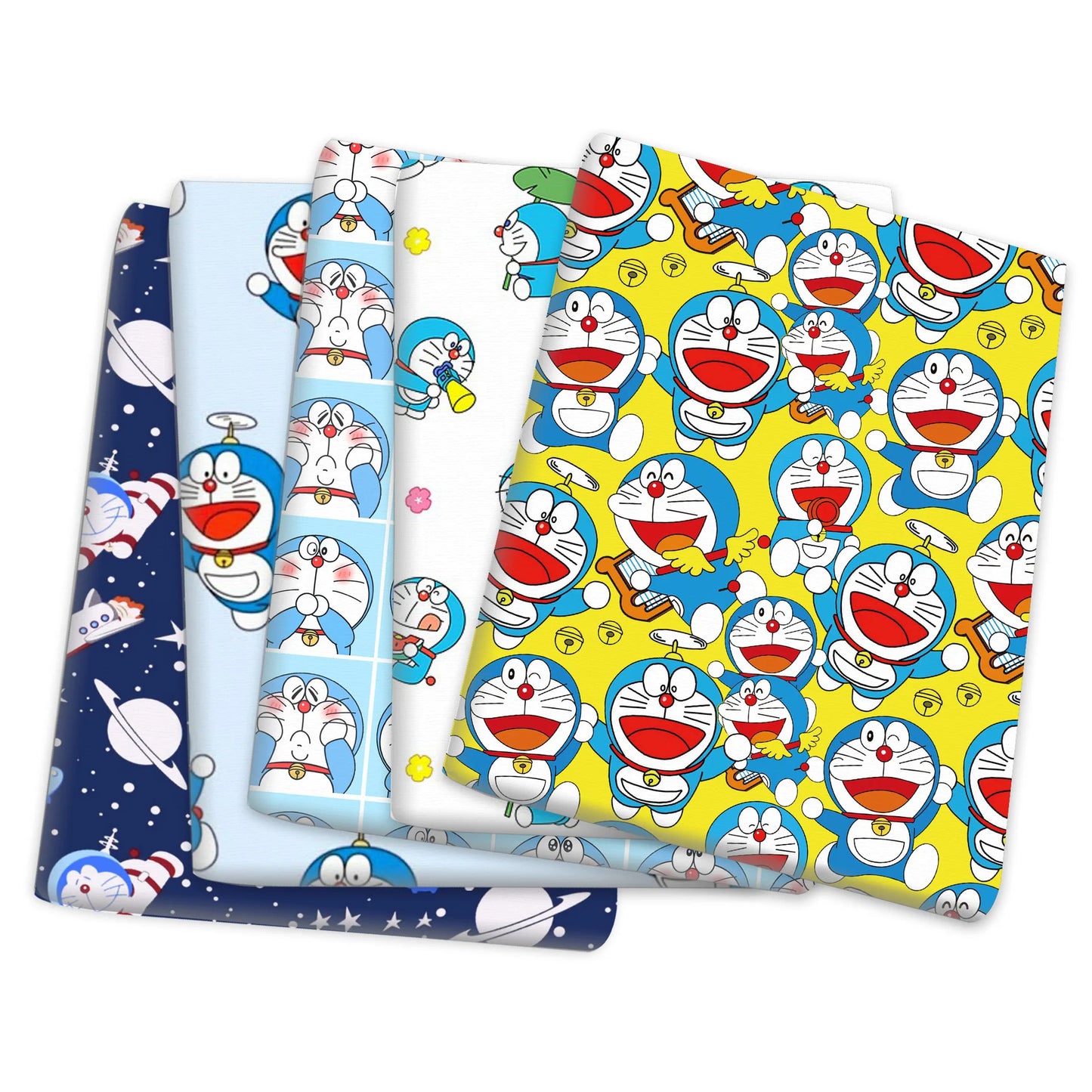 Doraemon Dingdang Cat Diy Handmade Clothes Bag Bed Sheet Shirt Clothing Polyester Cotton Fabric