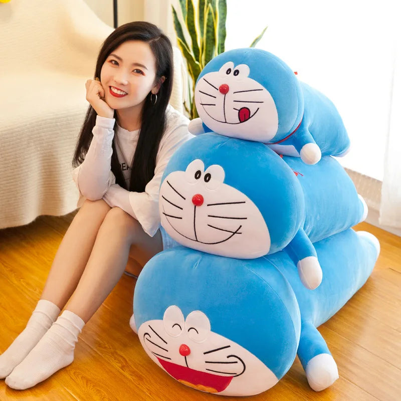 Large Size Kawaii Doraemon Plush Toy Soft Stuffed Cartoon Animal Doll Blue Jingle Cat Home Decoration Children Christmas Gift