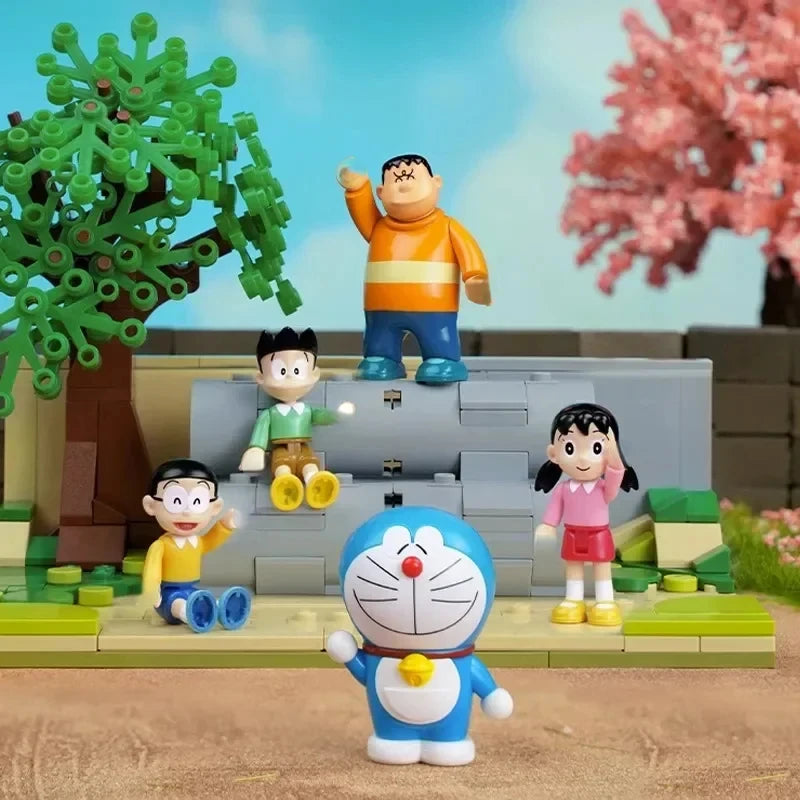 KEEPPLEY building blocks Doraemon open-air cement Nobita Shizuka character assembled toys desktop ornaments birthday gift