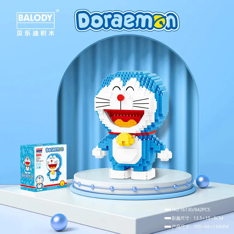 Doraemon Building Blocks Educational Assembly Toys Doraemon Stress Relief Jingle Cat Building Blocks Children's Toy Gift