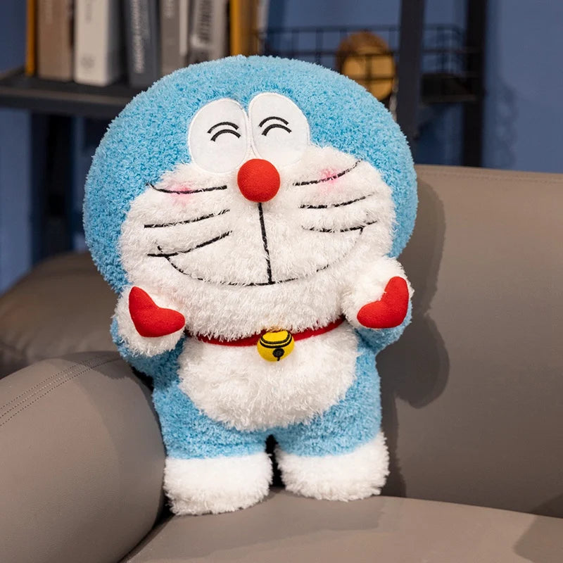 Doraemon Finger Heart Plush Toy Lovely Cuddly Plushies Stuffed Doraemon Anime Doll Throw Pillow Sofa Bed Home Decor Gifts