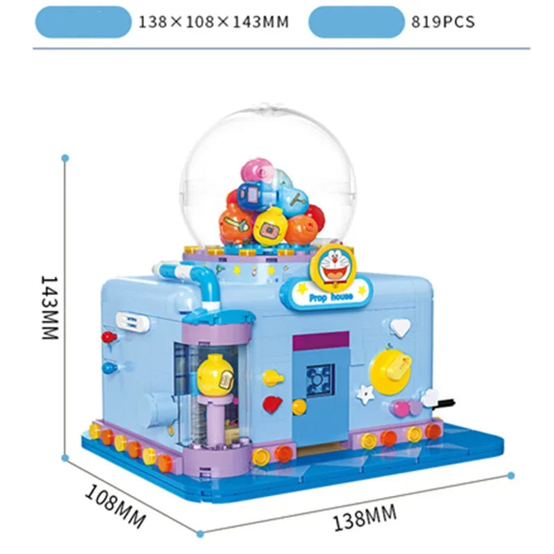 Aoger Japan TV Anime Comic Doraemon Nobis`s Prop House Home Model Building Blocks Bricks Building Blocks Bricks Kid Toy Gift