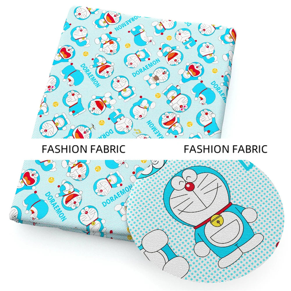 Doraemon Dingdang Cat Diy Handmade Clothes Bag Bed Sheet Shirt Clothing Polyester Cotton Fabric