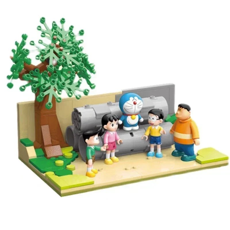 KEEPPLEY building blocks Doraemon open-air cement Nobita Shizuka character assembled toys desktop ornaments birthday gift