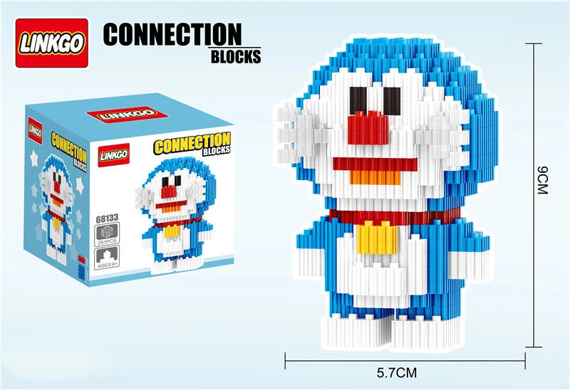 Nobita Magic Building Blocks Doraemon Shizuka Minamoto Honekawa Big G Connection Mini Brick Figure Toys For Kid Gift