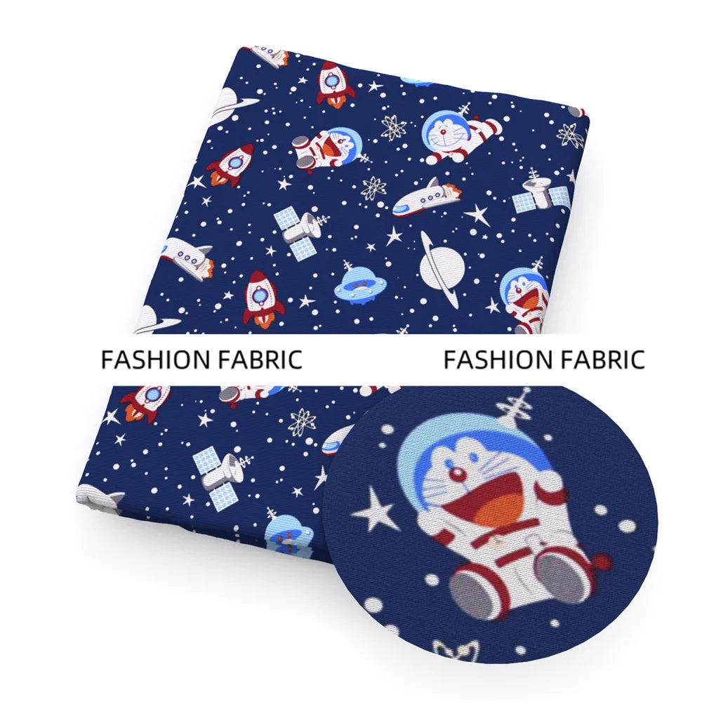 Doraemon Dingdang Cat Diy Handmade Clothes Bag Bed Sheet Shirt Clothing Polyester Cotton Fabric