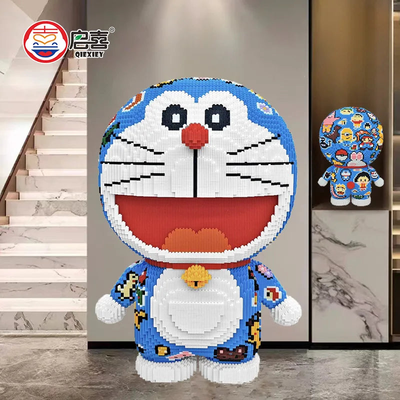 Doraemon Building Block 70cm 3D Model Puzzle Kawaii Doraemon Assembly Connection Mini Brick Figure Toy For Home Decoration