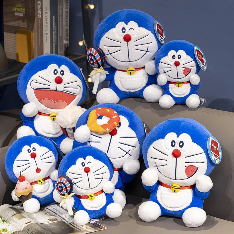 Aoger Doraemon Cake Popcorn Plush Toy Kawaii Japanese Style Dessert Series Plushies Cuddly Doll Toys Girl Cartoon Birthday Gifts