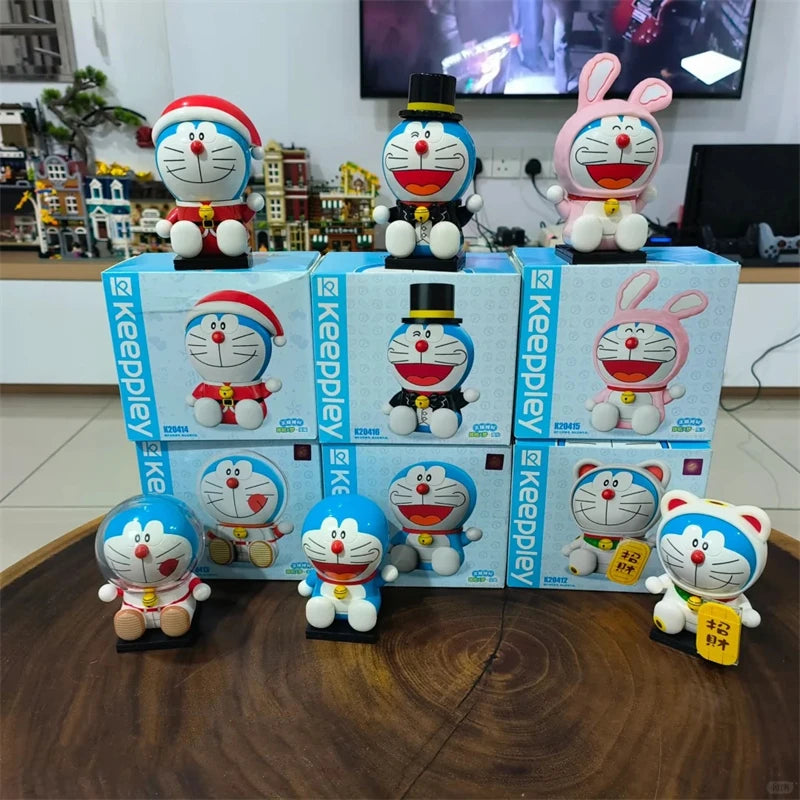 keeppley Doraemon building blocks Kawaii children's toy assembly model Japanese animation peripheral Christmas birthday gift