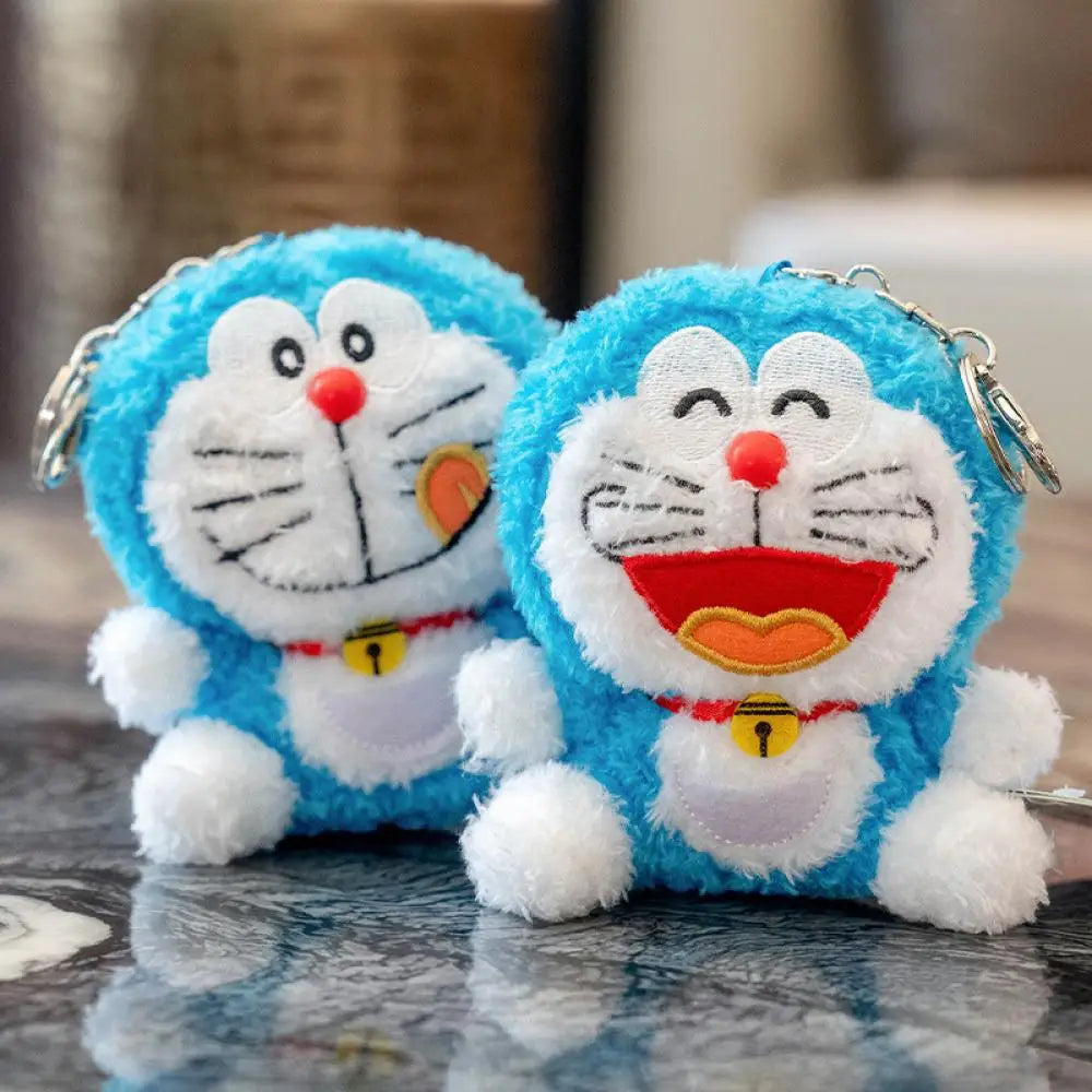 10cm Doraemon emoticon Plush doll Plush pendant Lovers Key buckle Cartoon Anime periphery Children Toy birthday Holiday gifts