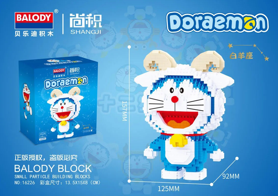 Cartoon Twelve Constellations Doraemon Leonis Figures Building Blocks Aries Cancer Mirco Brick Taurus Toys For Children Gifts