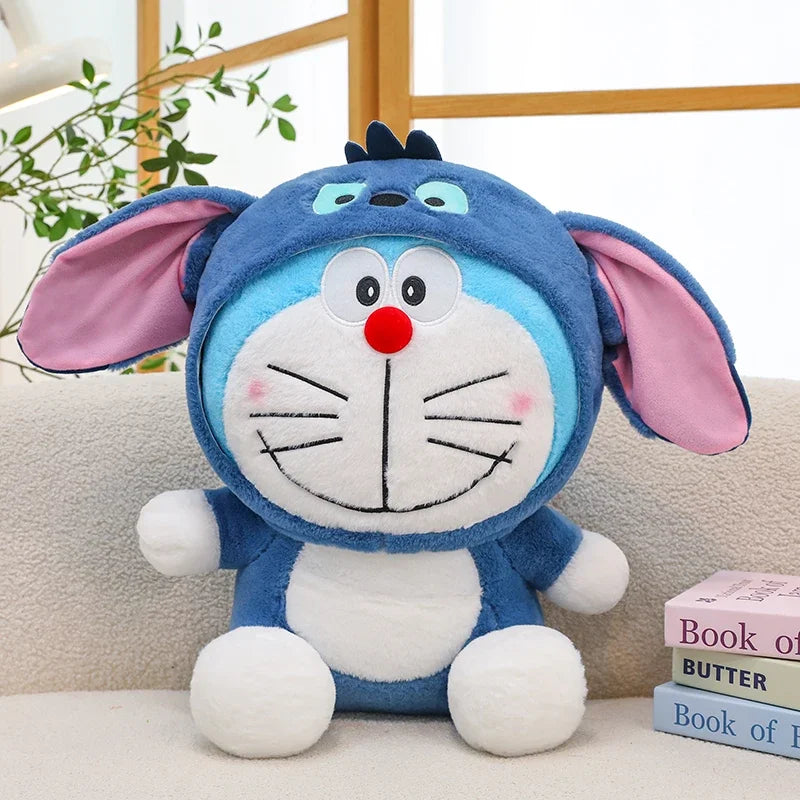 60cm Kawaii Stitch Strawberry Bear Transformation Doraemon Stuffed Plush Toy Big Size Soft Pillow Plush Dolls Kids Birthday Gift