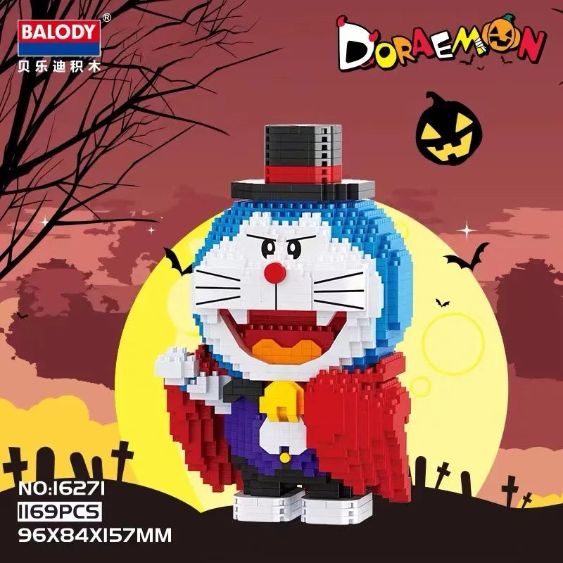 Balody Doraemon Around The World Micro Building Blocks Traveling Pirate Magic Doraemon Mini Brick Figure Toys For Children Gifts