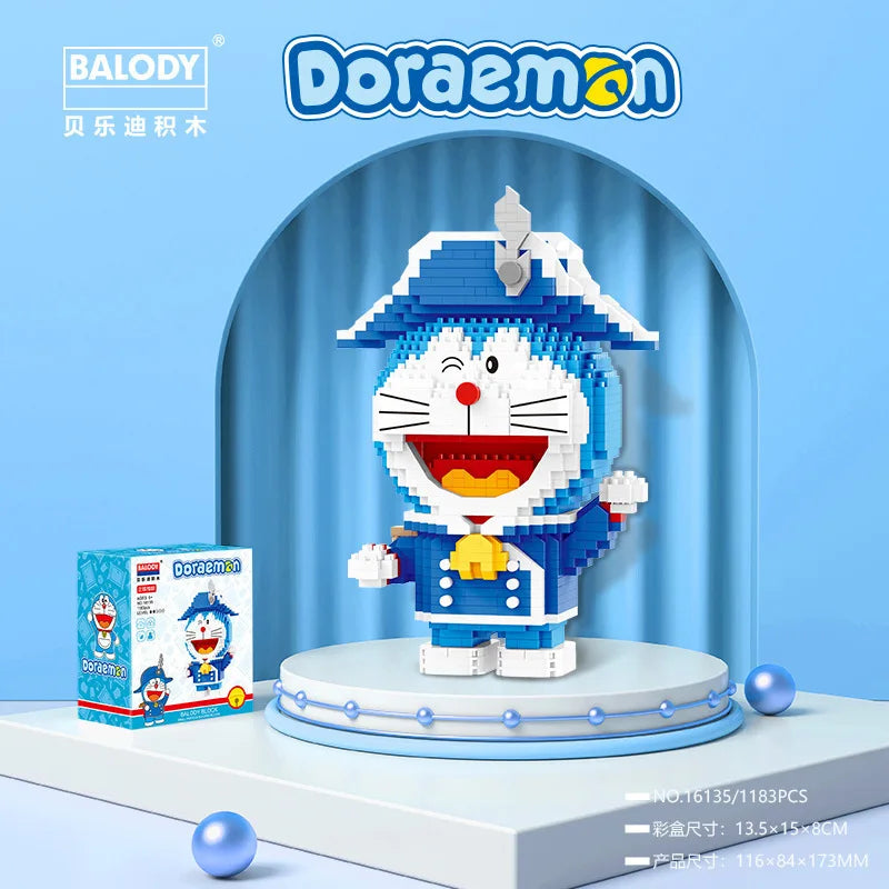 Doraemon Building Blocks Educational Assembly Toys Doraemon Stress Relief Jingle Cat Building Blocks Children's Toy Gift