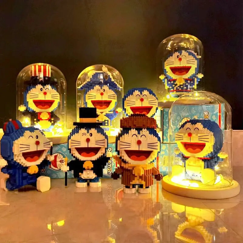 Balody Doraemon Around The World Micro Building Blocks Traveling Pirate Magic Doraemon Mini Brick Figure Toys For Children Gifts