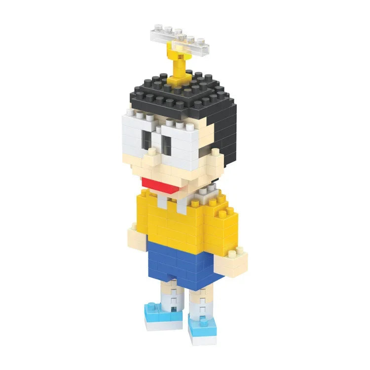 Anime Doraemon Nobita Cartoon Micro Particle Building Blocks Children Assembly Toy figure Boy Girl Kid Gift Cute