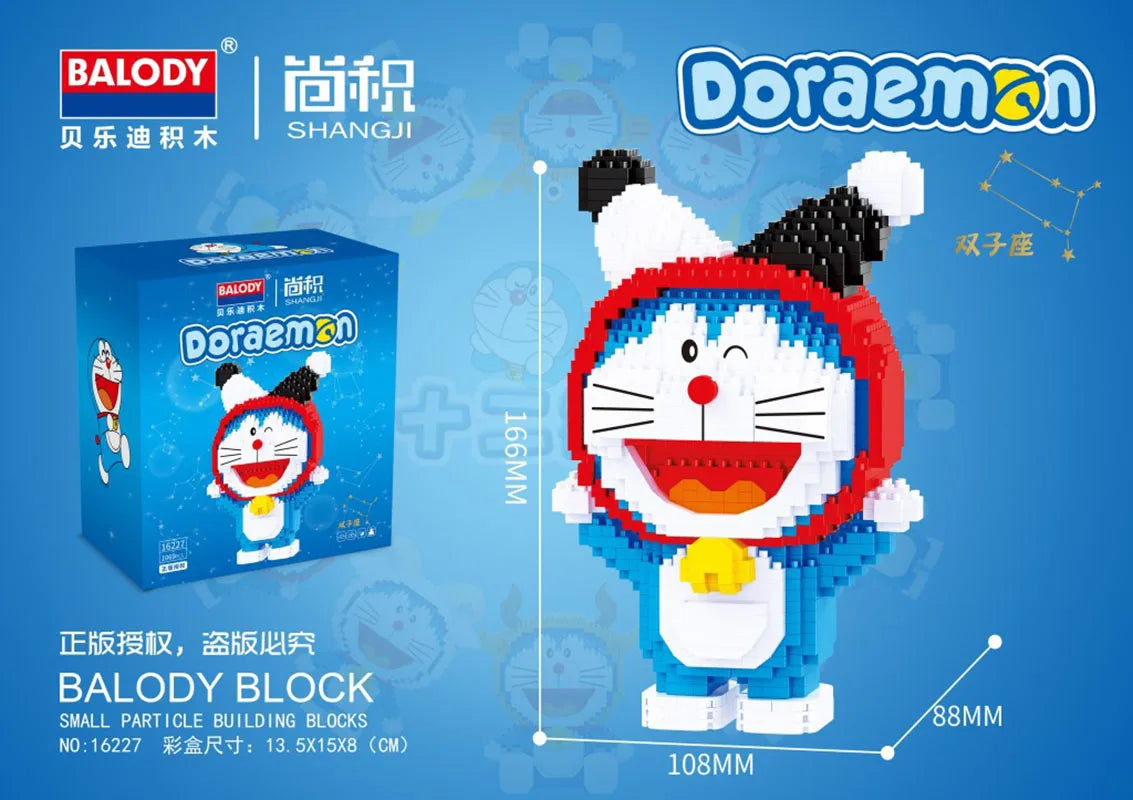 Cartoon Twelve Constellations Doraemon Leonis Figures Building Blocks Aries Cancer Mirco Brick Taurus Toys For Children Gifts