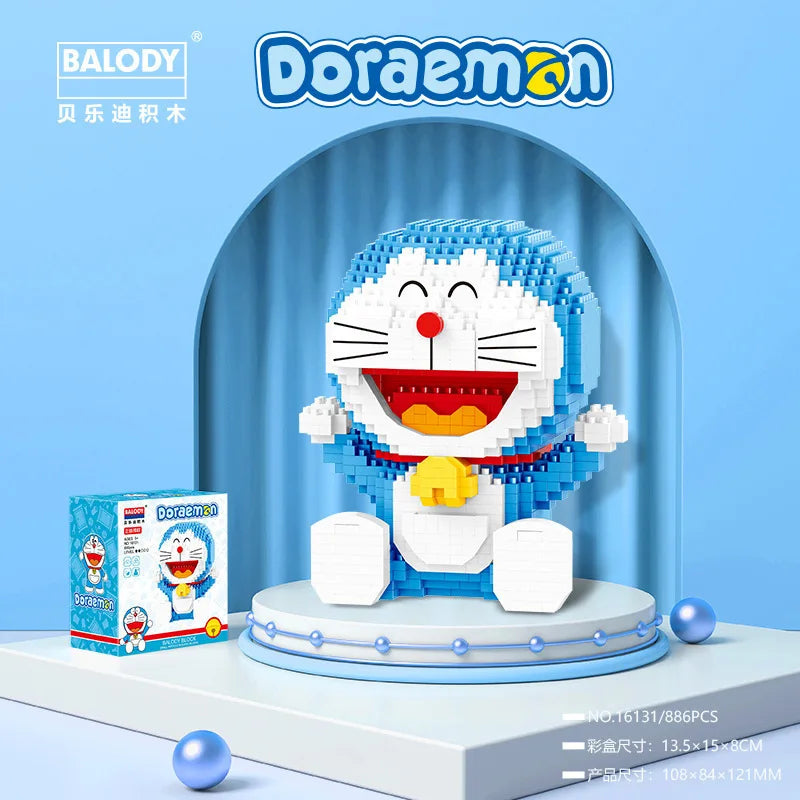 Doraemon Building Blocks Educational Assembly Toys Doraemon Stress Relief Jingle Cat Building Blocks Children's Toy Gift